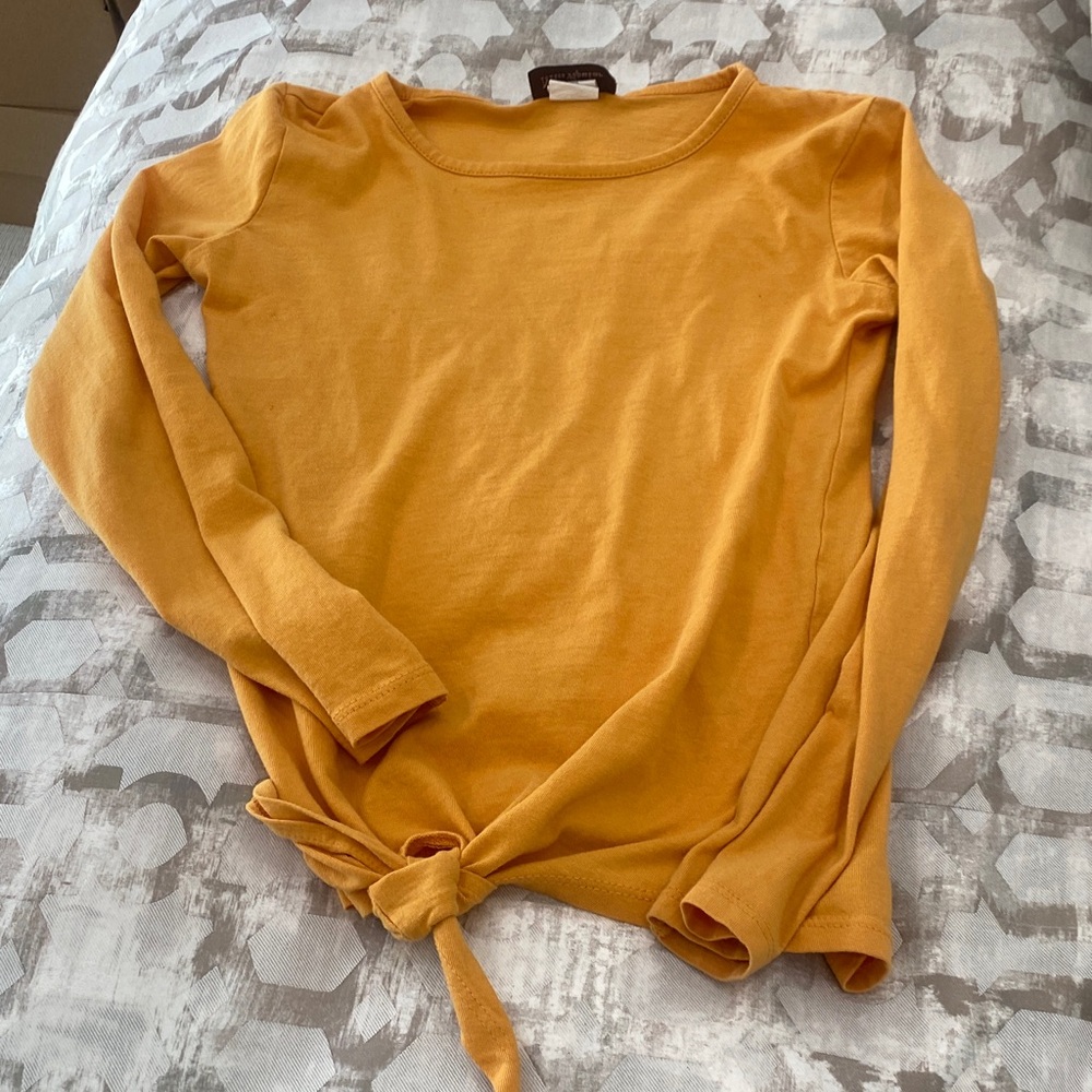 Miss Popular Yellow Long Sleeve Top